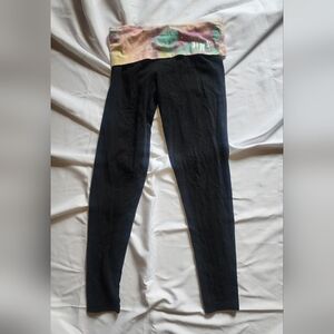 Victoria's Secret Black and Multicolor Women Leggings
